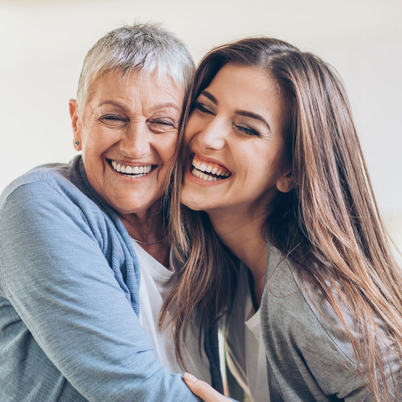 ladies smiling
