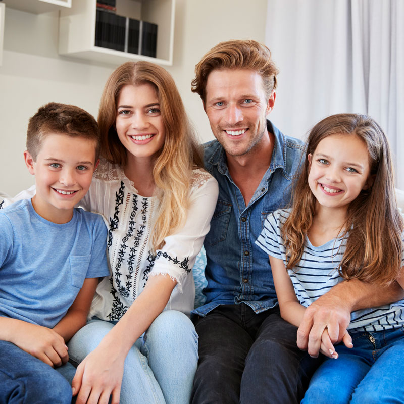 family smiling